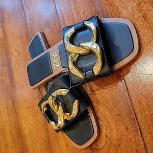 Zara Black Sandals
